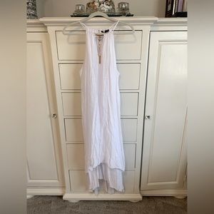 White Muslim Maxi Cotton Dress